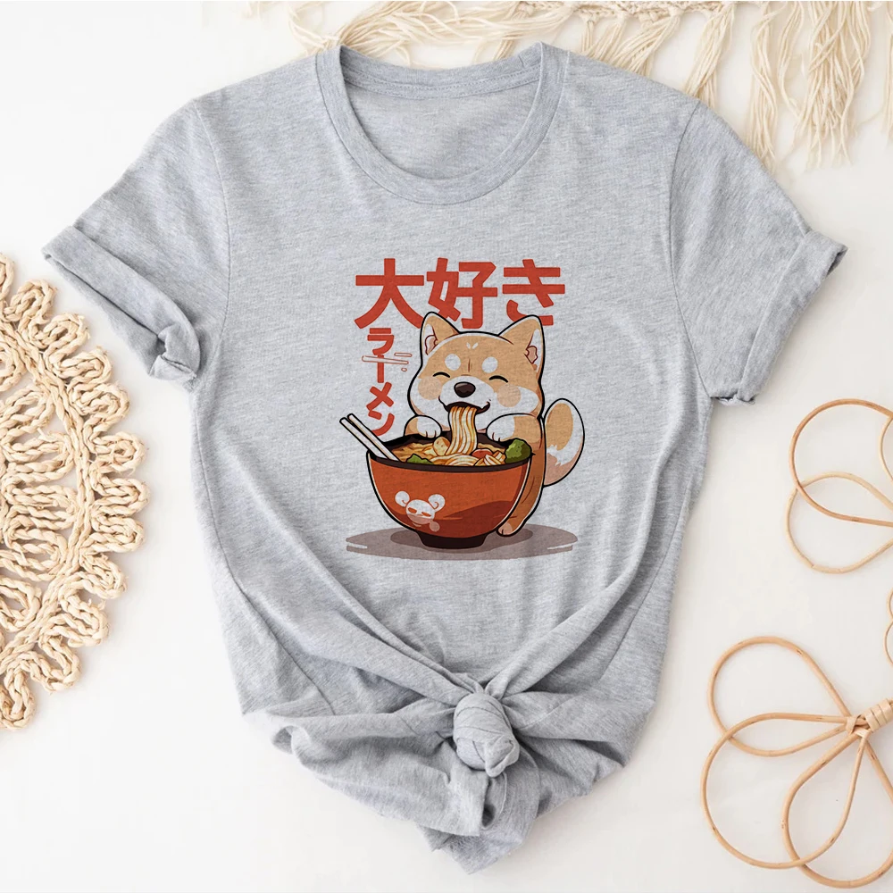 

Shiba Inu Tee women funny streetwear manga t-shirts female funny designer Japanese clothing