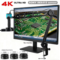 4K 48MP Video Microscope HDMI USB Type-C 13MP Digital Microscope Camera 150X Lens Objective lens optional,For PCB inspection