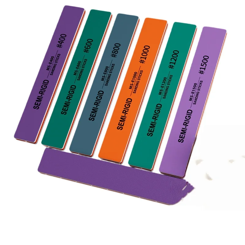 6Pcs MS-E400-1500 Semi-rigid Sanding Sticks Plastic Model Polishing Rod DIY Model Assembling Building Tools
