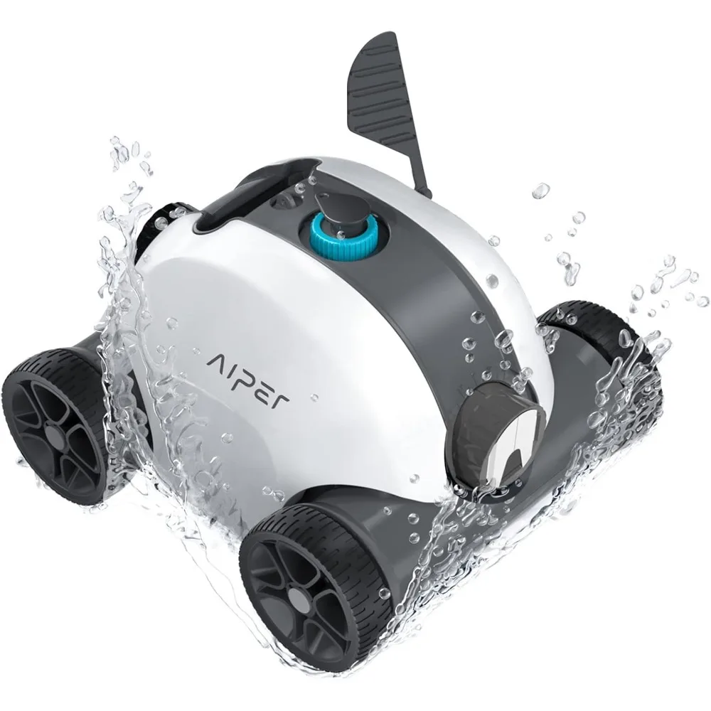 

Cordless Robotic Pool Cleaner, Cordless Pool Vacuum Robot with Dual-Drive Motors, Self-Parking Technology, 90 Mins Cleaning