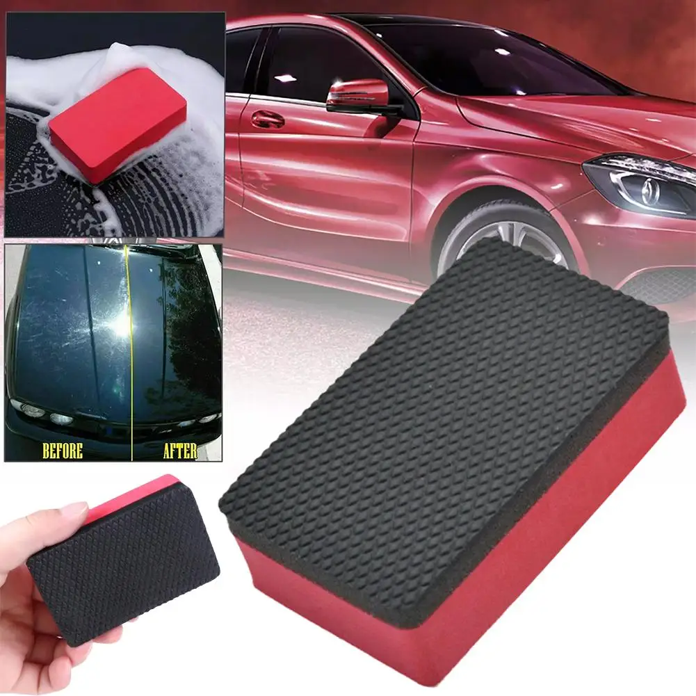 Car Wash Mud Car Clay Bar Pad Sponge Block Cleaning Pad Tools Wax Eraser Black Polish Sponge Automotive Care Auto Tools Y6A5