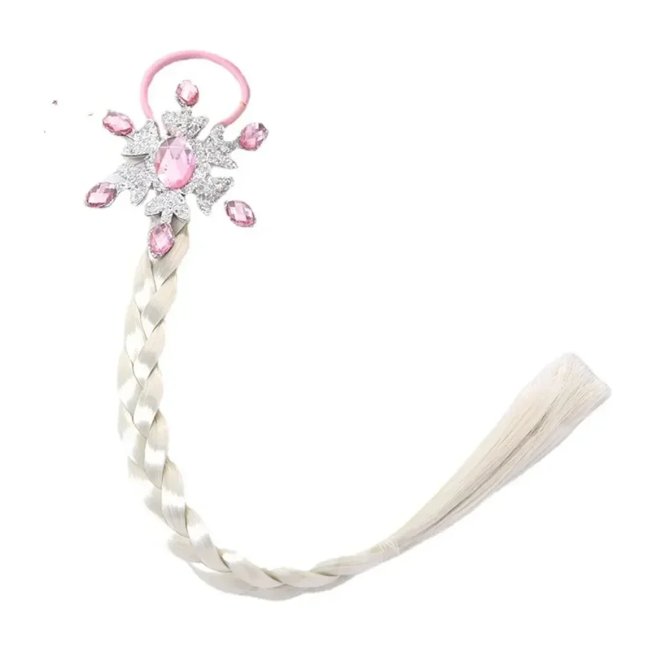 Aksesoris rambut anak perempuan, aksesoris rambut pelangi pita rambut anak perempuan, kepingan salju balita, elastis, aksesoris rambut bayi