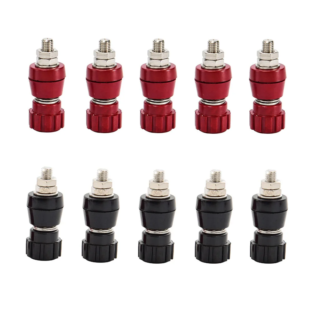 

10Pcs Copper Post Terminal Blocks Power Supply Terminals Welding Machine Inverter Post Connectors 5MM Binding Post Connectors