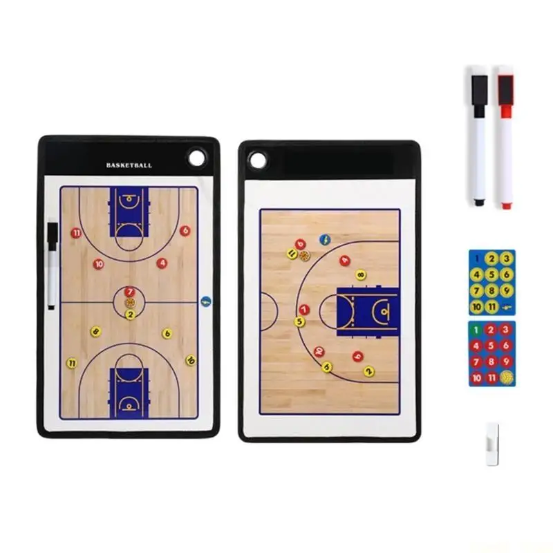 Tableau stratégie basket-ball professionnel U2JB, avec stylo d'écriture jeu feuilles magnétiques