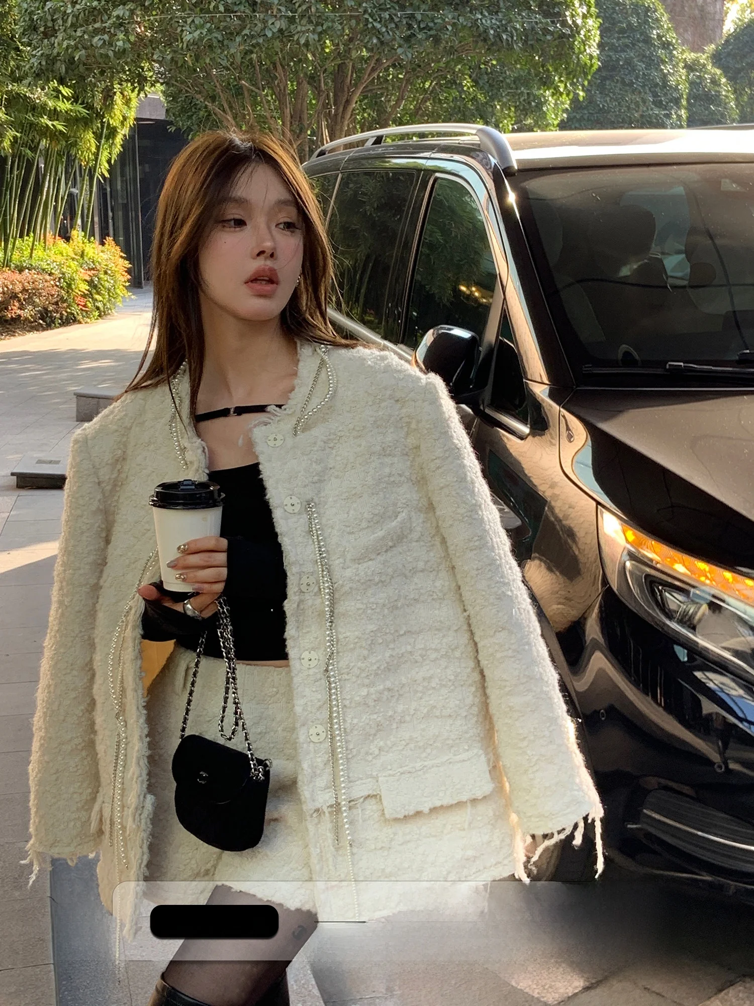 

KAS Heavy Industry Pearl Chain Съемный пуховый комплект Jaet orts Женская модная повседневная зимняя коллекция Sle