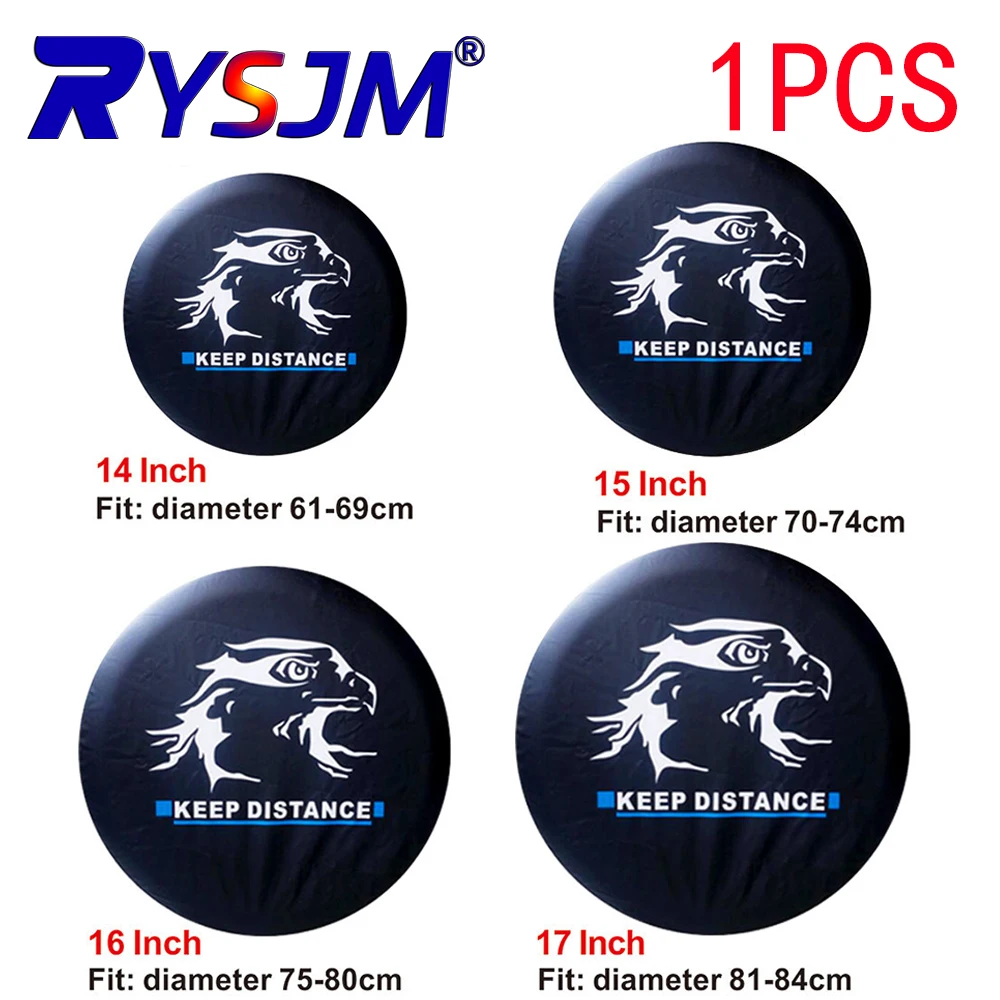 

ПВХ 14/15/16/17 дюймов внедорожник запасной парусиновый чехол для шин всепогодные пыленепроницаемые чехлы на колеса для 4x4 внедорожника 1 шт.