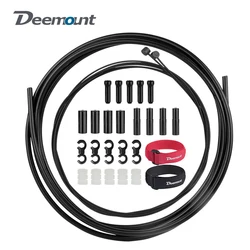 Bicycle Hose Cable Set 4mm 5mm Pipe PTFE Coated Carbon Steel Wire W/ Caps MTB Road Brake System Derailleur Disc Brake DIY Parts