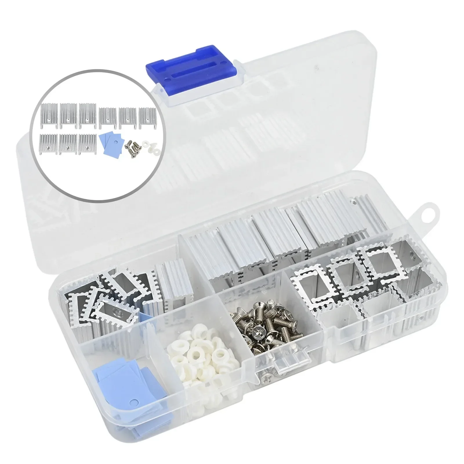 15*7*17 Aluminum Insulation Kit Cooling Power Mosfet Transistors Heat Dissipation Integrated Device Support Power IC Cooling