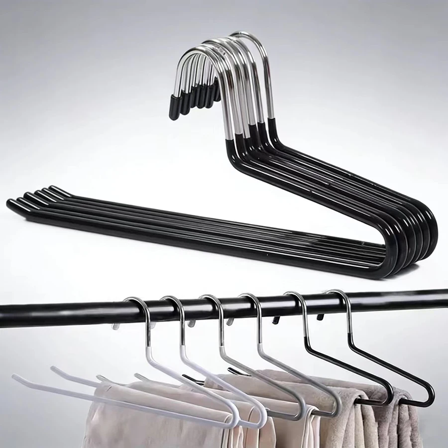 Goose Type Pants Hanger For Home Use Hanging Pants Hanger Non-marking Pants Clip Non-slip Dip Plastic Clothes Rack Closet Storag