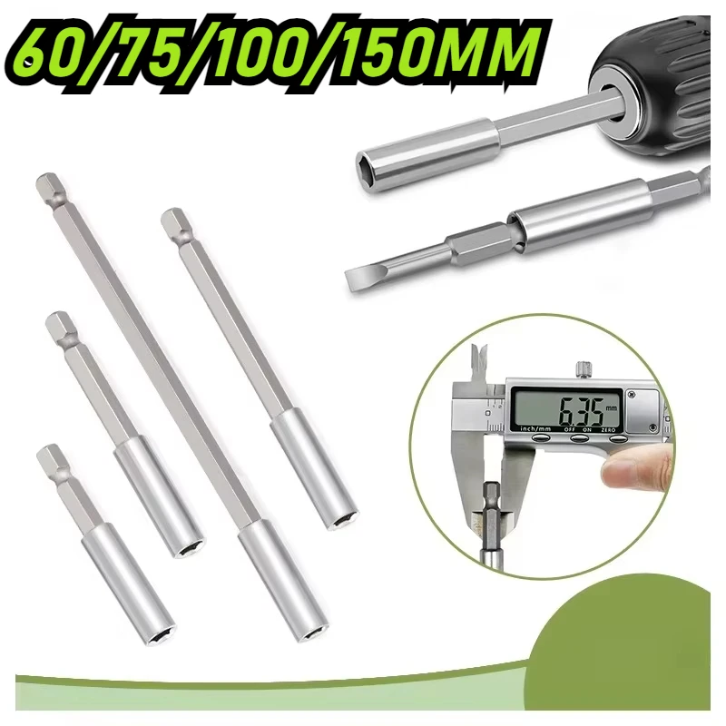 60/75/100/150mm Socket Adapter Screwdriver Head Extension Quick Change Screwdriver Tip Holder for Electric Wrench Accessories