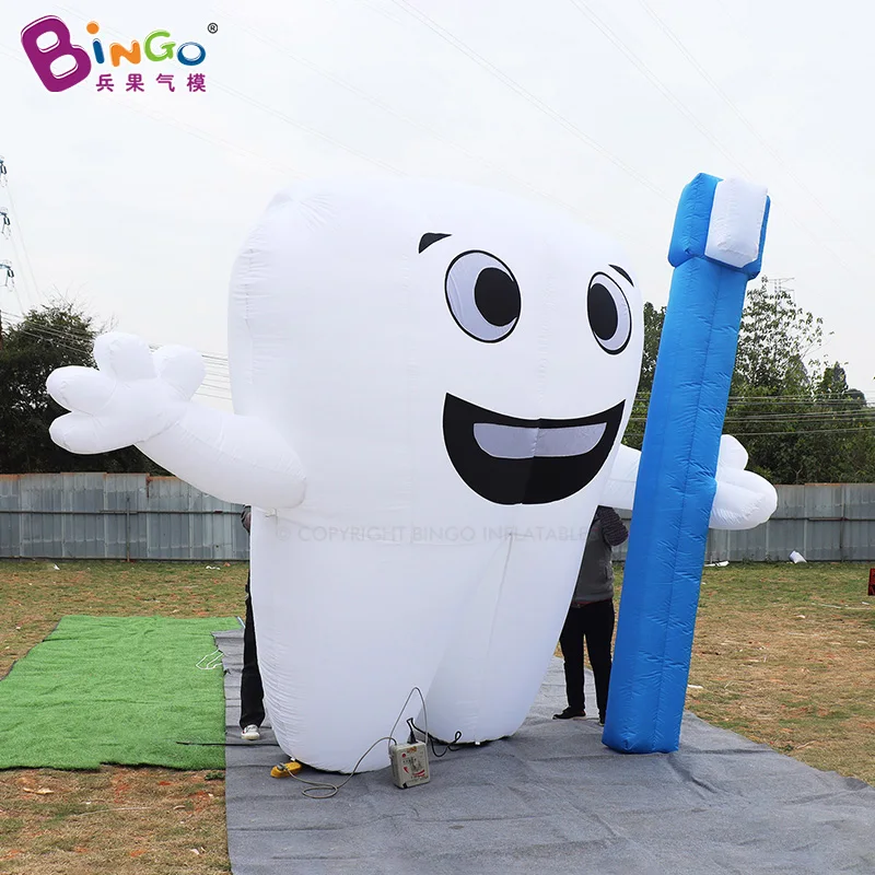 Happy Inflatable Cartoon Teeth Balloon Toys For Charity Activity Advertising/Health Theme Event Decoration