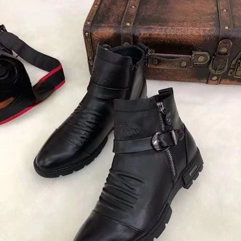 Outono Novo Cavaleiro Botas Algodão ShoesCasual Calçados Esportivos Sapatos De Couro Sapatos De Alta Top Shoes Moda Masculina