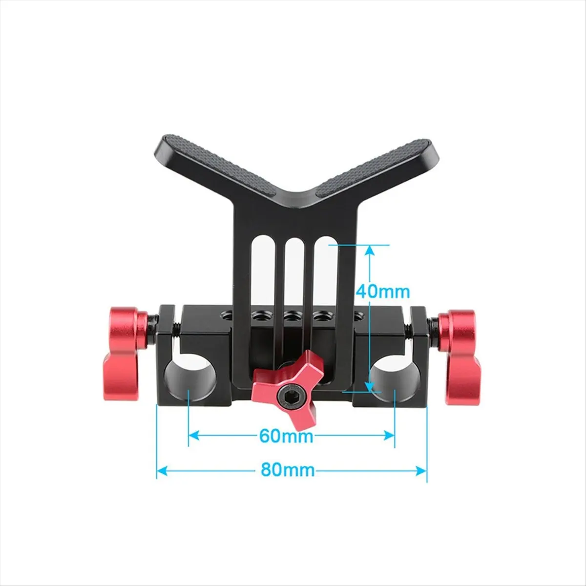 Universal Camera Lens Support with Standard 15mm Double Rod Clamp Rail Block for DSLR Camera Rig Shoulder Support System
