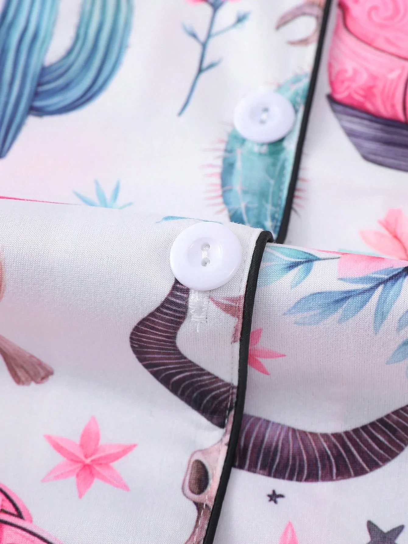 

Женский пижамный комплект с западным принтом, рубашка с короткими рукавами и пуговицами, шорты с эластичной резинкой на талии, повседневная домашняя одежда