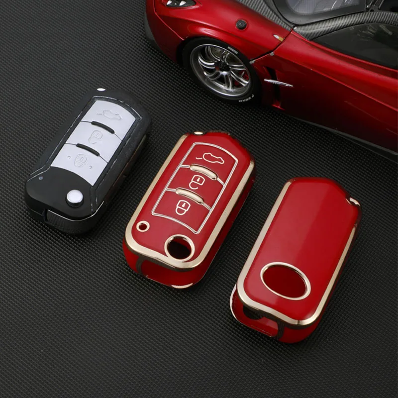 For Gac Trumpchi GS3 GS4 GS5 GS7 GS8 M6 M8 GA3 GA4 GA5 GA6 GA8 2018 2019 2020 Soft TPU Car Key Cover Case Keychain Accessories