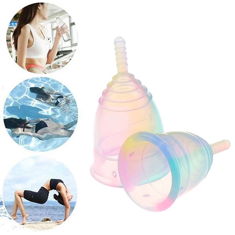 Portable Menstrual Cup  Silicone Leak-proof Lady Women Menstrual Period Cup With Storage Case Feminine Hygiene Product
