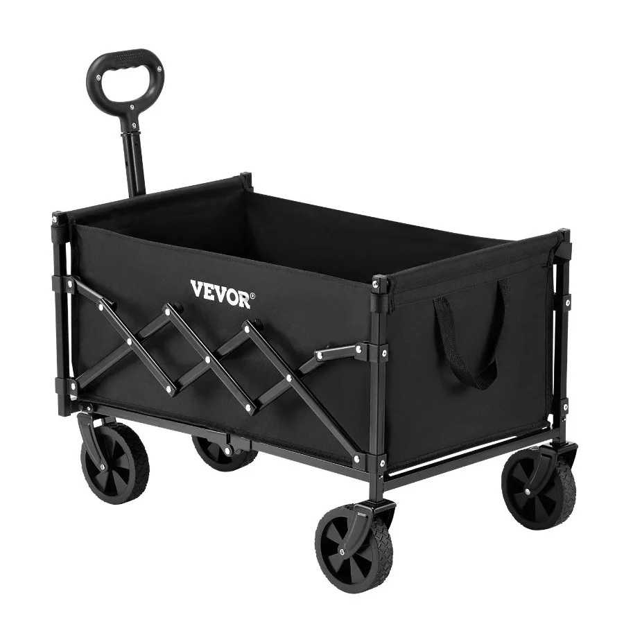 

Collapsible Folding Wagon with Wheels Wagons Carts Foldable with 225lbs Capacity Lightweight Portable Utility Wagon Cart for G