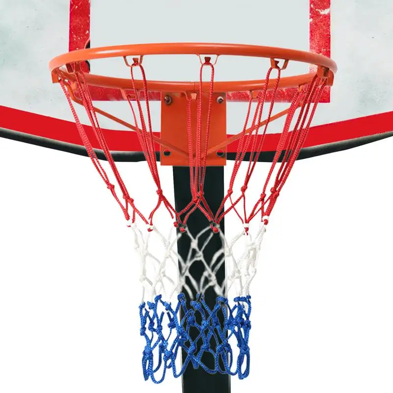 Basketball Net Standard Basketball Competition Replacement Net Thickened Basketball Playing Net For Outdoor Indoor Hoop