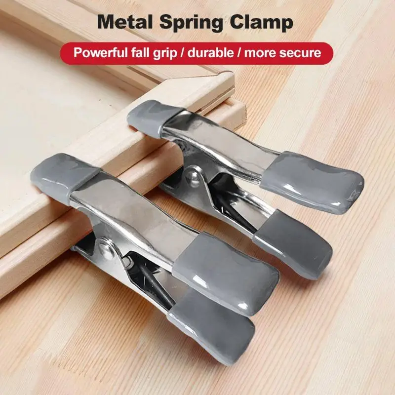 1Pc Heavy Duty DIY Work Clip Large Portable Home Metal Spring Clamp Universal 4 Inch Extra Strength Camping Max Jaw Opening