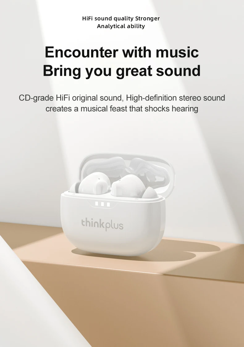 Original Lenovo LP3 Pro Earphones Wireless Bluetooth 5.3 Headphones Lp3pro HIFI Sound Noise Reduction Low Latency Sports Earbuds