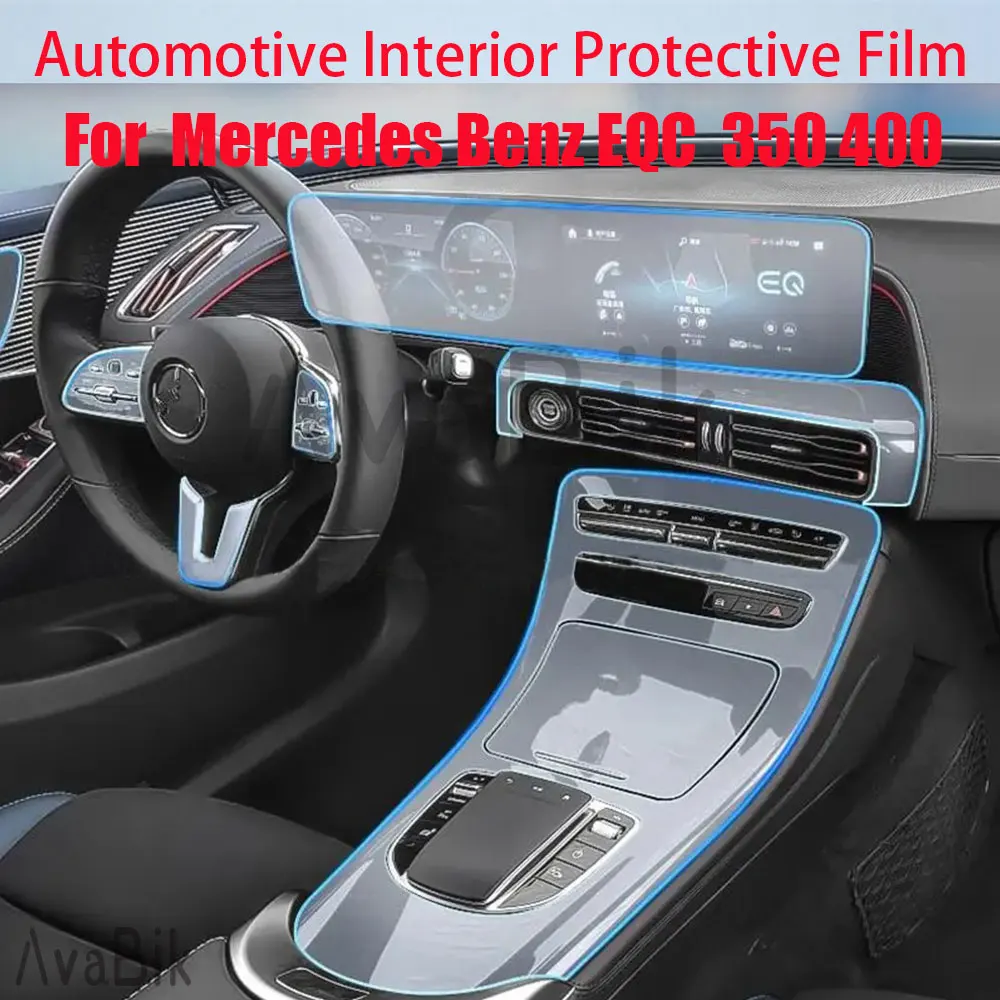 

Pre-cutting Car Interior Protective Film for Mercedes Benz EQC Eqc350 400 TPU PPF Center Console Air Gear Navigation Dashboard