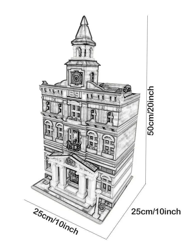 2025 جديد شارع عرض بناء الجمعية اللبنات لعبة الأطفال محاكاة قاعة المدينة نموذج الصبي هدية الكريسماس 2766 قطعة #5