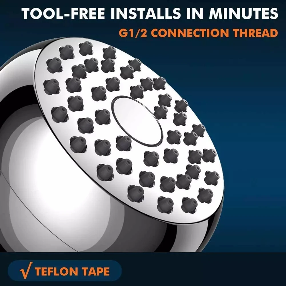 

Спринклерная насадка для душа Простая установка Легкий дизайн Ширина 2,75 дюйма Регулируемый поворотный шаровой шарнир