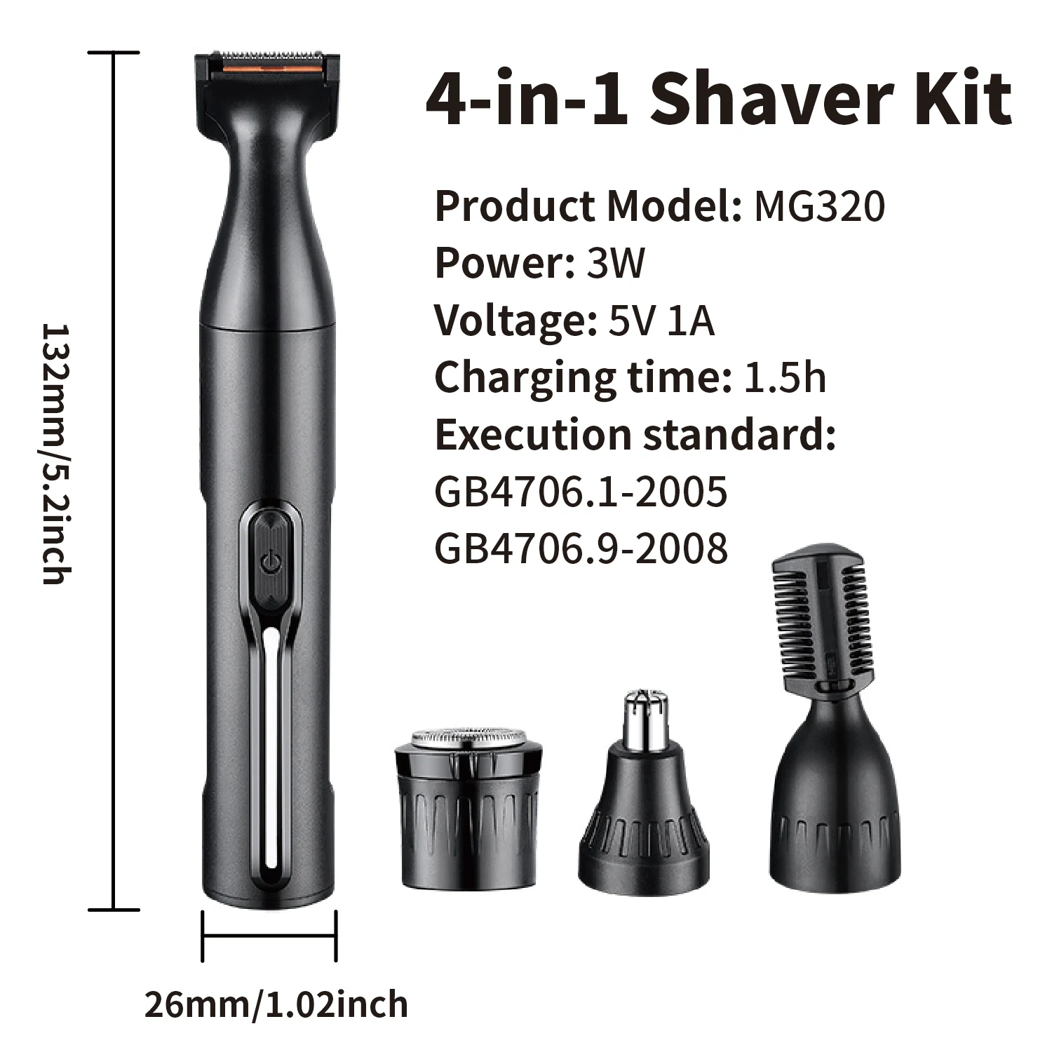เครื่องโกนหนวดไฟฟ้า 4 in 1 สำห - Men Grooming Armpit Hair บทวิจารณ์และราคา