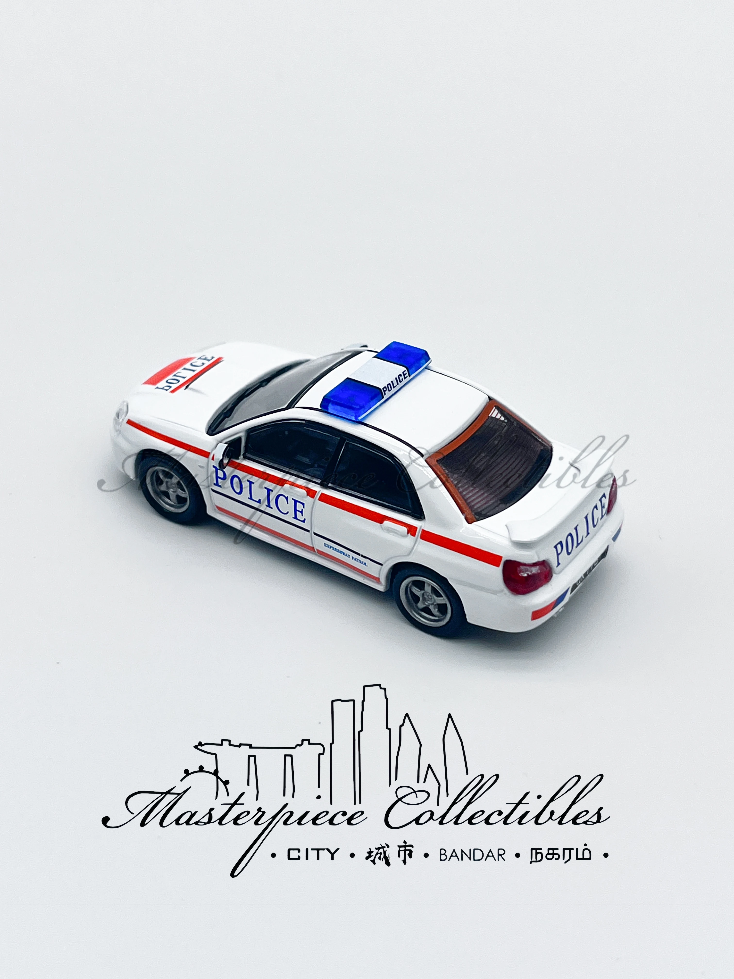 IMPREZA EXPRESSWAY PATROL Collection de modèles de voitures en alliage moulé sous pression, chef-d 'œuvre à collectionner, ornements, 1/64