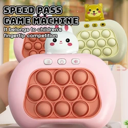 Pop Quick Push Bubble Game Machine Children Portable Handheld Fidget Level Breaking Game Anti-Stress Toy Gifts For Adults Kids