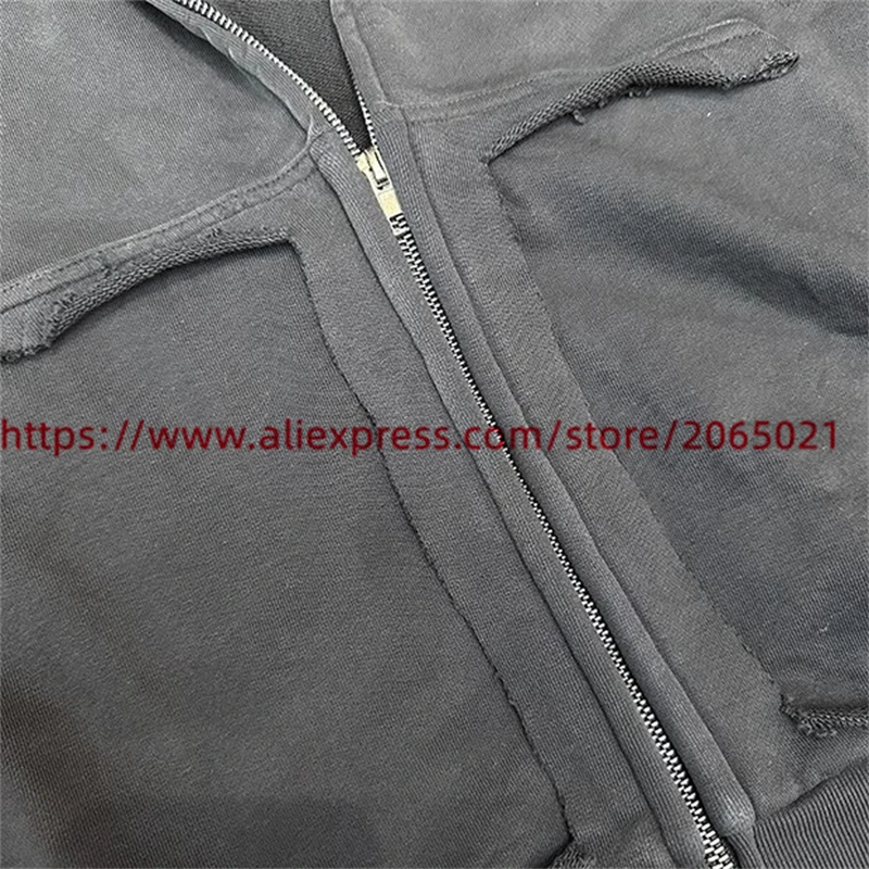 Nice Washed Heavy Fabric Hoodie Men Women Best Quality Vintage Cardigan Pullover