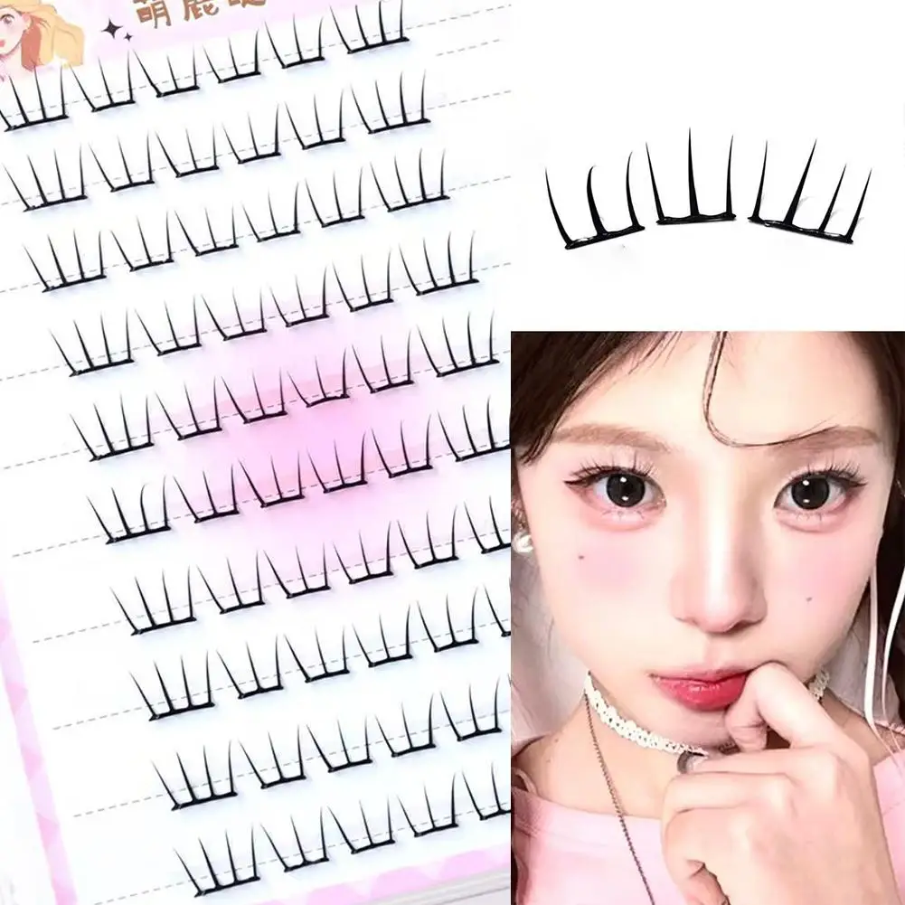 Sztuczne rzęsy wielokrotnego użytku, bez kleju, w stylu manga, gęste, puszyste, naturalne, powiększające oczy, do samodzielnego przedłużania rzęs, styl latający, narzędzie do makijażu.