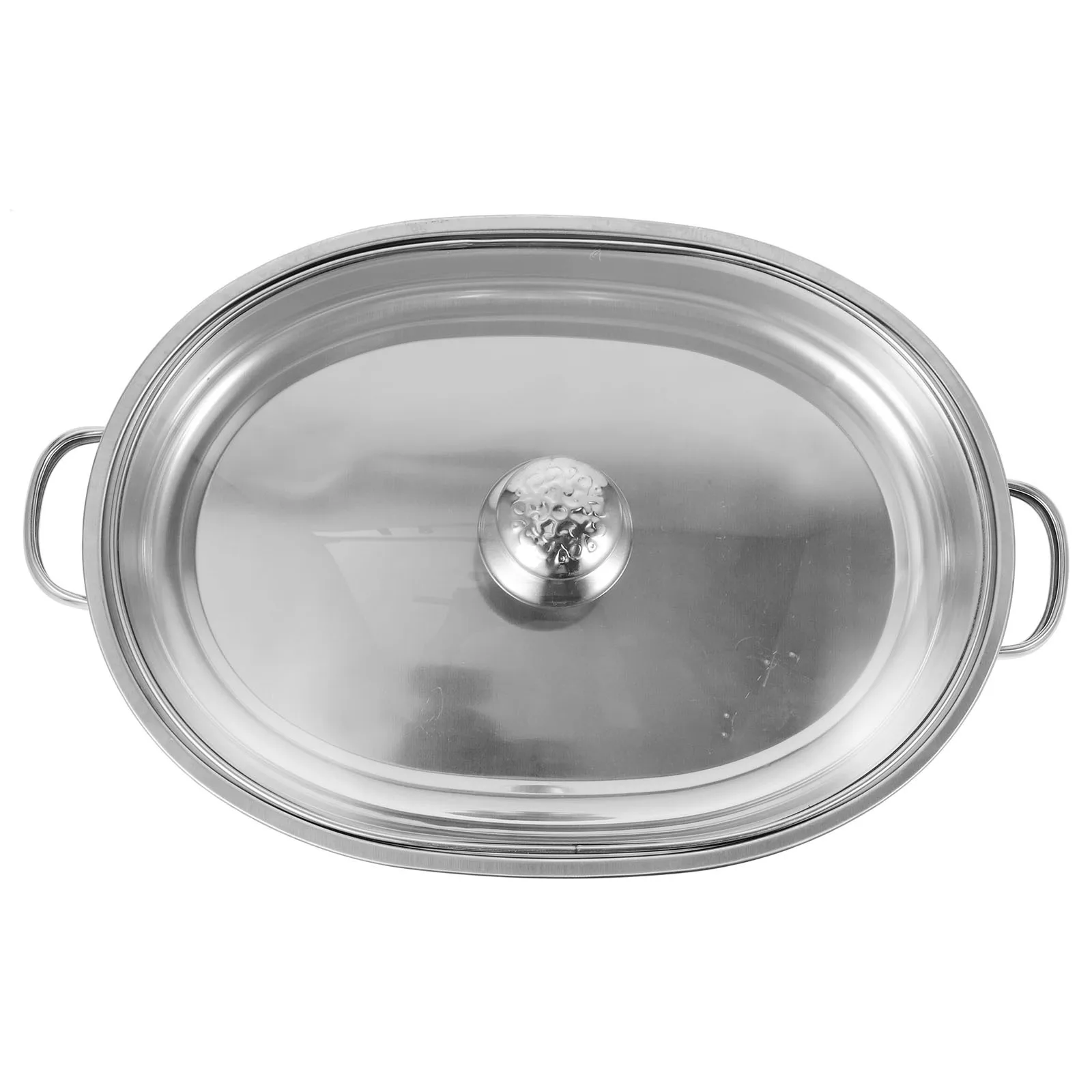 

Oval Stainless Steel Grilled Fish Tray Heavy Duty Buffet Food Plate Kitchen Serving Display Holder Buffet Tray