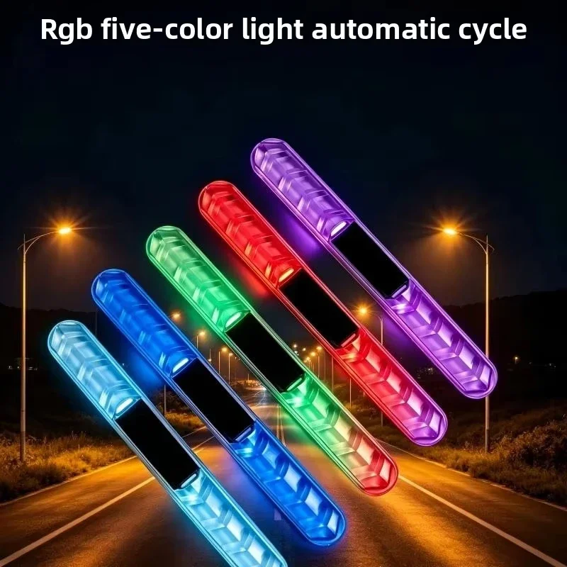 Multi-Functional LED Car Lights Anti-Collision Flashing Rear Door Warning Lights, Car Atmosphere Lights, Colorful Warning Lights