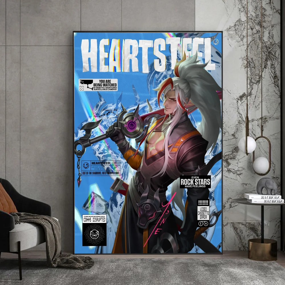 H-HEARTSTEEL Band Self-adhesive Art Poster Whitepaper Sticker DIY Room Bar Cafe Wall Decor