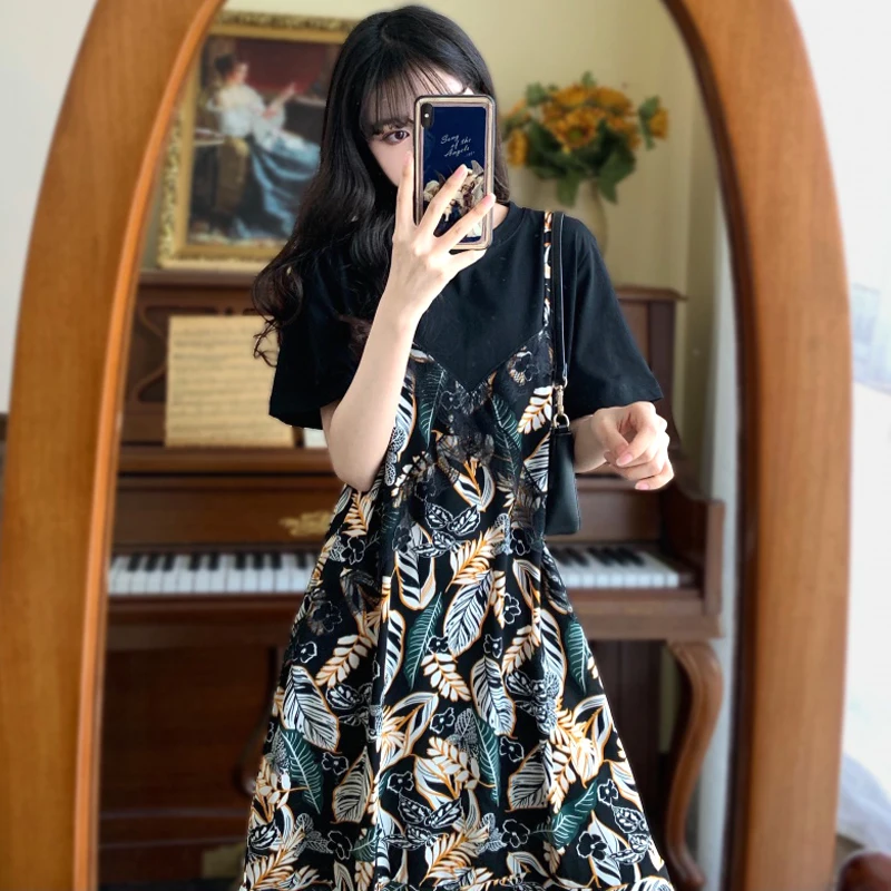 

Летняя большие размеры n Sle ort Sve Midi Dr Женская пляжная повседневная юбка трапециевидной формы свободного кроя ter Ne