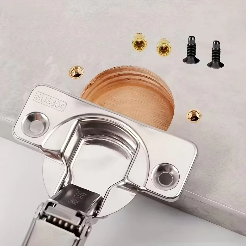 10 Sets Reusable Hinge Repair Inserts Kit Cabinet Door Fix Door Plate Reinforcement Cabinet Repair Inserts