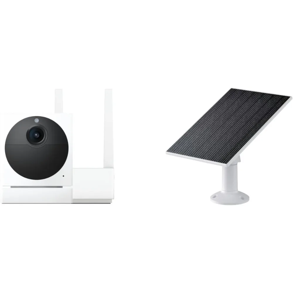 

wyze cam outdoor starter bundle v2 (1 camera + base station) - 1080p hd wireless home security camera with solar panel