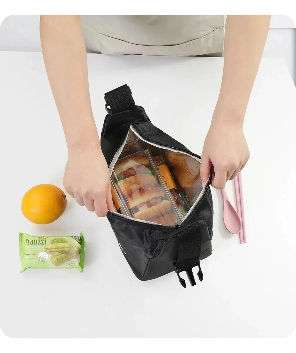 Insulated Waterproof Lunch Bag with Thickened Aluminum Foil, Portable Handheld Thermal Lunch Box for Office Workers & Students - image 3