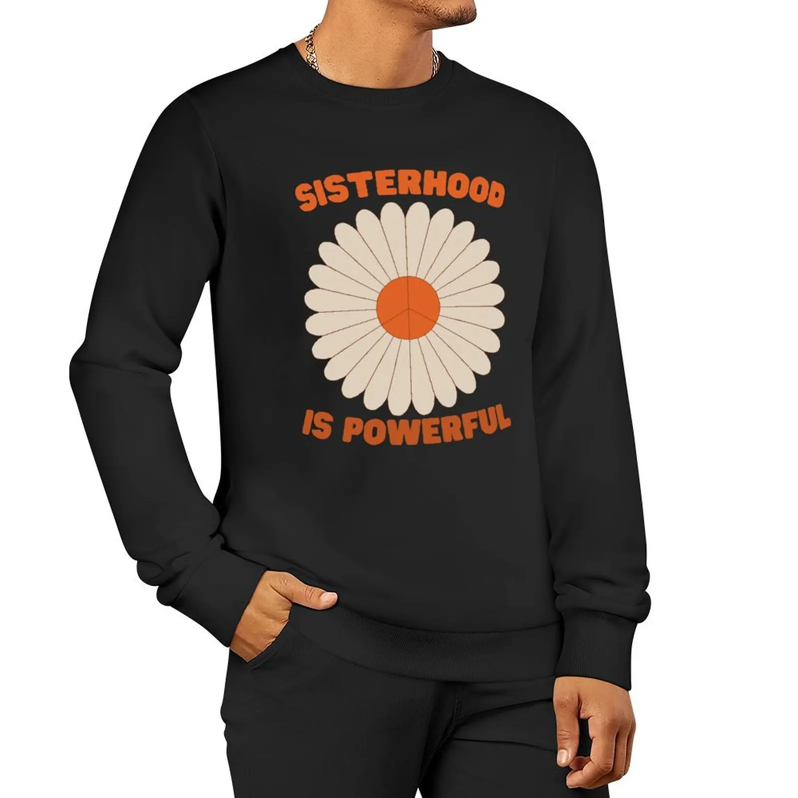 

Пуловер с капюшоном Daisy-Sisterhood is Powerful-Stickers, мужская одежда, толстовка с капюшоном для мужчин