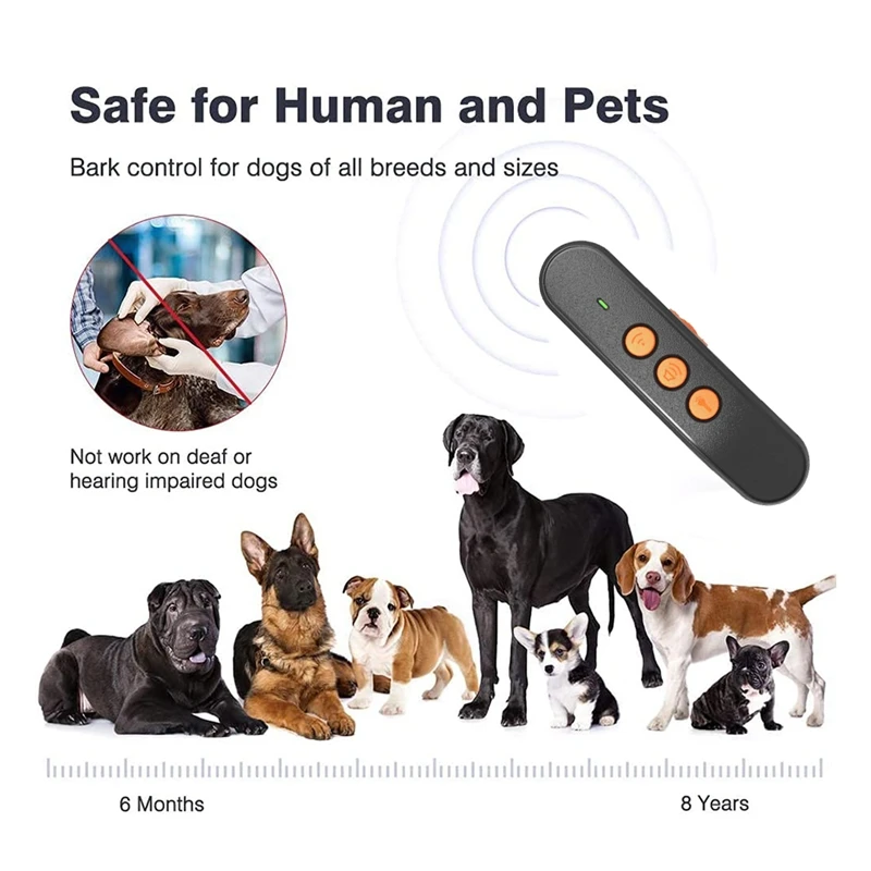 Dispositivo anti-latido dissuasor para o cão, Frequência variável, Ultrasonic Dog Barking Control Tool, Recarregável