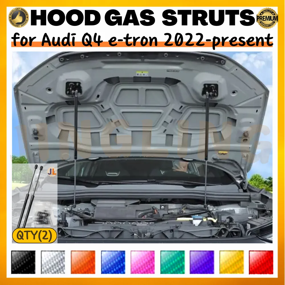 

Qty(2) Стойки капота для Audi Q4 e-tron 2022-настоящее время, модификация переднего капота, опоры подъема, демпферы, газовые пружины, амортизаторы