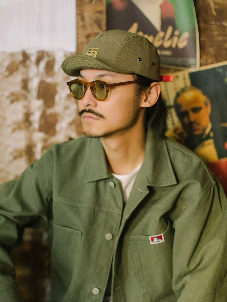 Japanische 5-Panel-Baseballmütze, schnell trocknend, atmungsaktiv, kurze Krempe, für Herren und Damen, Gesicht, kleines weiches Oberteil, Hip-Hop-Kappe, Damen-Mütze mit weicher Krempe – Detail 4