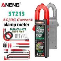 ANENG ST213 Digital Clamp Counts 400A Amp Multimeter Large Color Screen Voltage Tester Car Hz NCV Ohm Meter DC/AC Current 6000