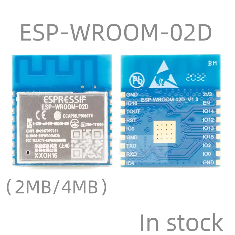 New ESP-WROOM-02D WiFi MCU module ESP8266EX Internet of Things Wireless module (2MB/4MB in stock)