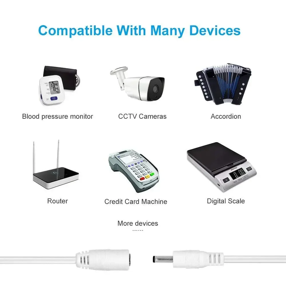 DC 12V Power Adapter Extension Cable 5.5*2.1mm Male Female Power Cord Extend Wire 3M 5M 10M 15M 20M 30M Cable For CCTV Camera
