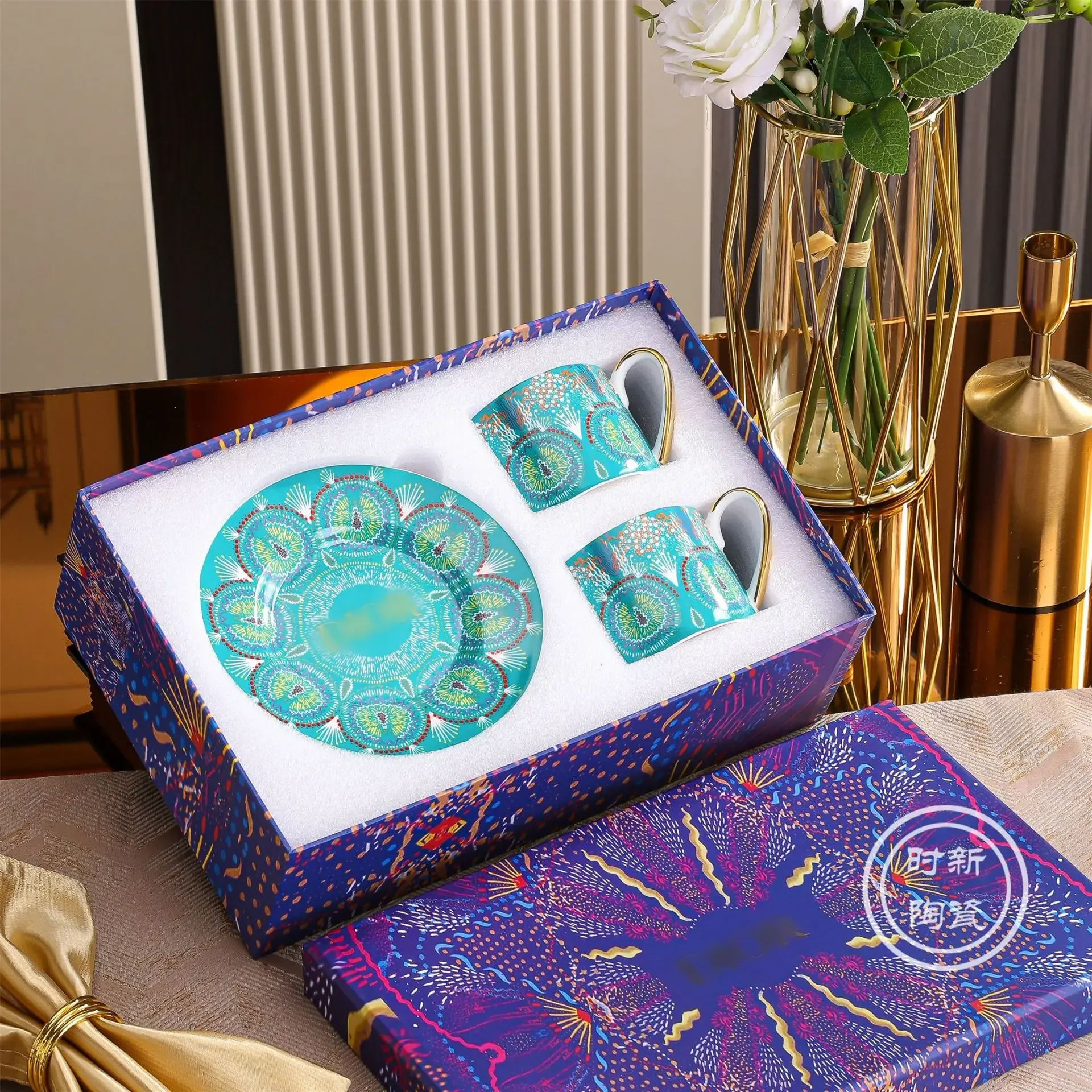 DSA four-color starry sky series bone china meal household high-end dinner plate vegetable plate appreciation plate light luxury