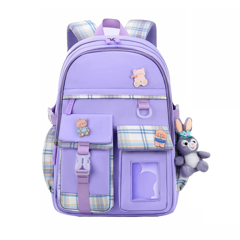 Children Girl Backpack School Bag Pink For Kid Child Teenage Schoolbag Primary Cute Waterproof Burden Reduction Mochila Infantil