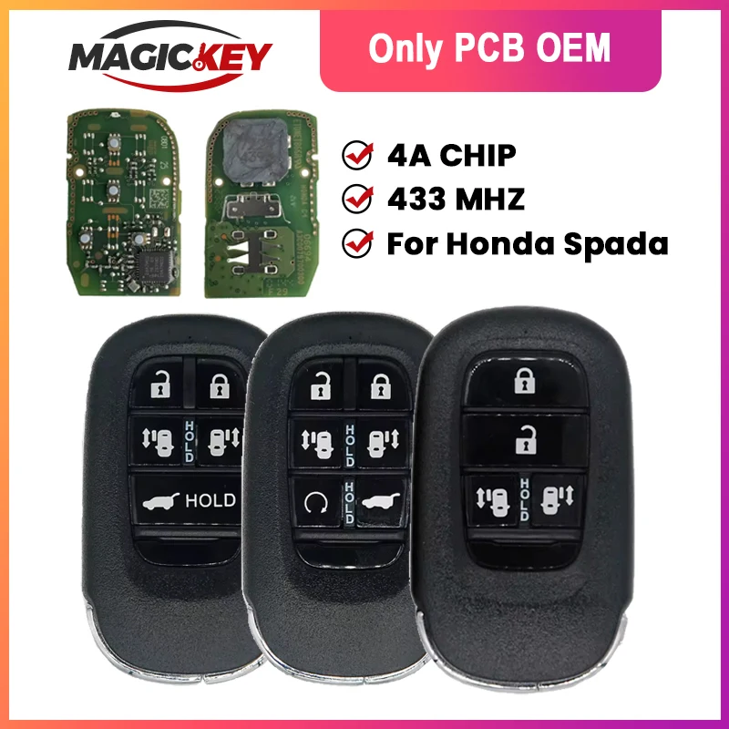 Ключ MAGICKEY для автомобиля Honda Spada StepWgn Rp5 Rp8, подходит для Odyssey 2023, 434 МГц, 4A, бесключевой смарт-пульт дистанционного управления.