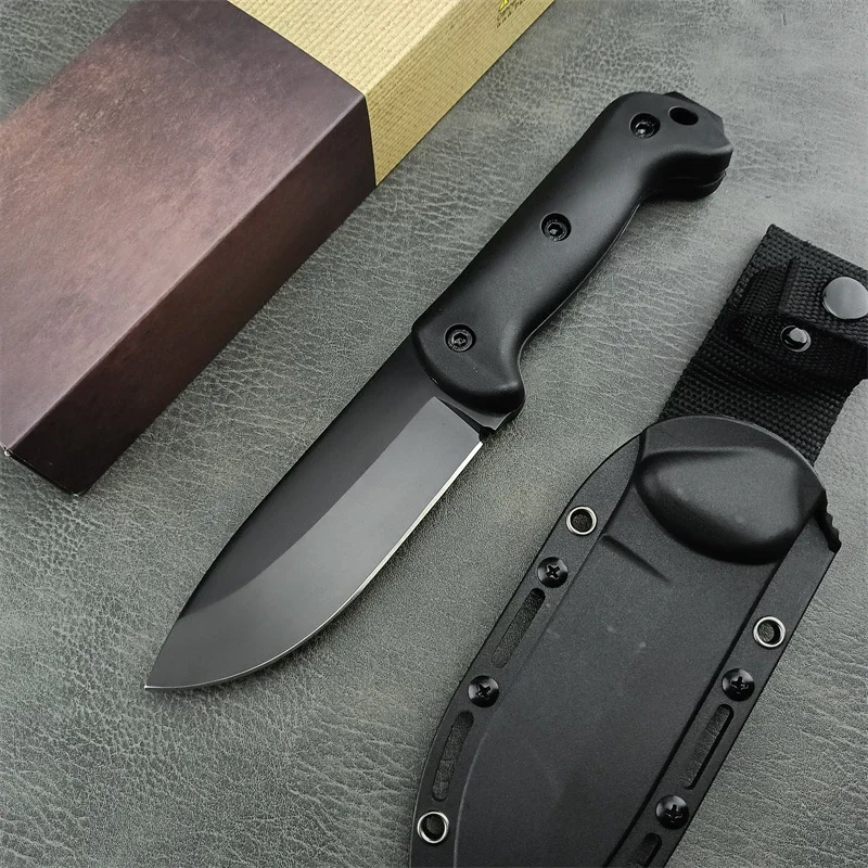 Fixed Blade Knife BK2 8Cr13Mov Blade Nylon Fiber Handle Tactical Hunting Camping Survival Self-defense Portable Utility Knife